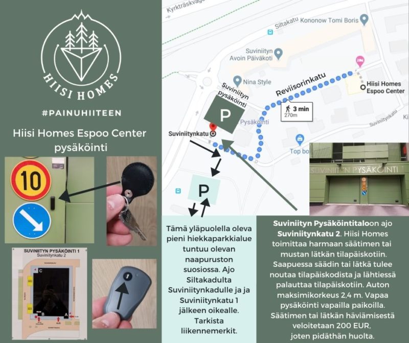 Hiisi Homes Espoo Center pysäköinti - Suviniityn Pysäköinti - Suviniitynkatu 2