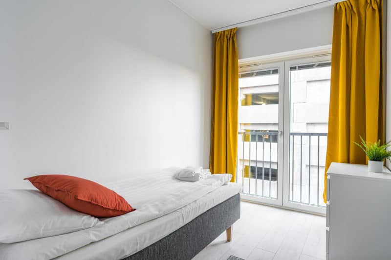 Standard-huoneisto, 3 makuuhuonetta, ranskalainen parveke | Hiisi Homes Turku Elin Sågerin kuja