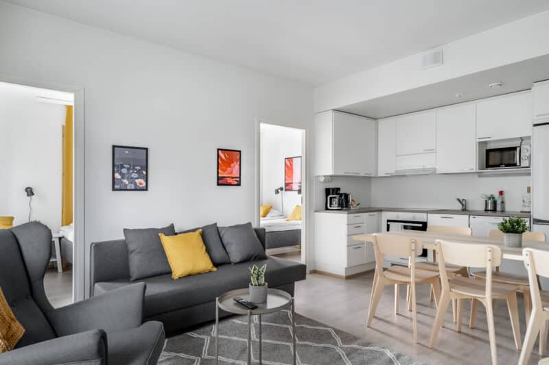 Hiisi Homes Turku Ratapiha | Standard-huoneisto, 3 makuuhuonetta, parveke