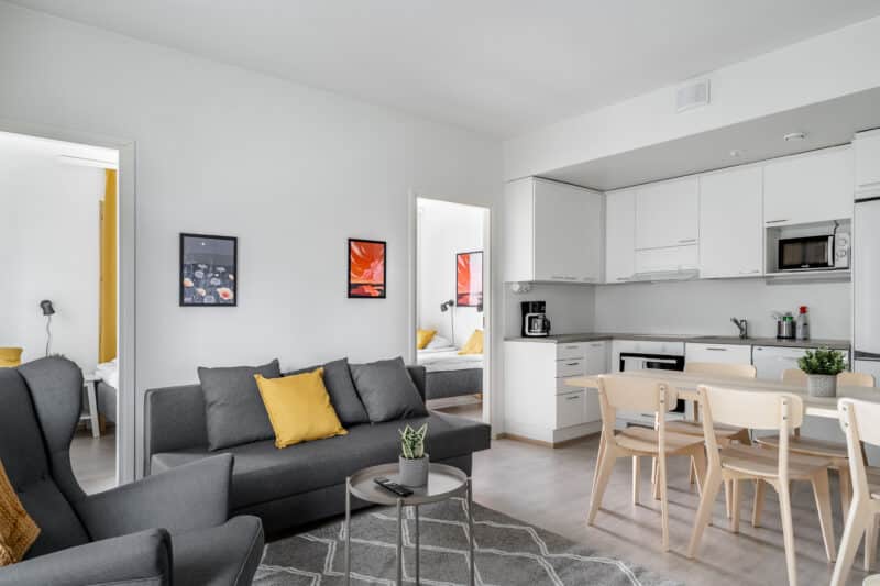 Hiisi Homes Turku Ratapiha - Standard-huoneisto, 3 makuuhuonetta, parveke